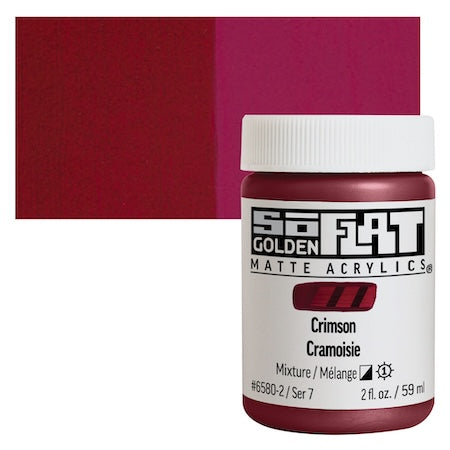 Golden SoFlat Matte Acrylic, 2 oz., Crimson