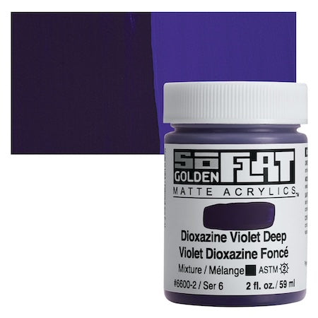 Golden SoFlat Matte Acrylic, 2 oz. Jar, Dioxazine Violet Deep