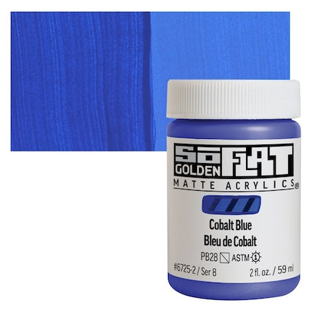 Golden SoFlat Matte Acrylic, 2 oz., Cobalt Blue