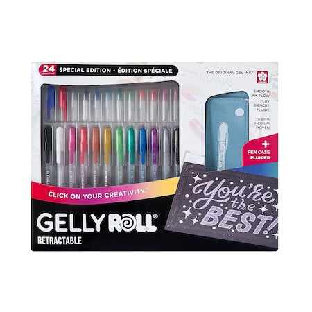 SAKURA Gelly Roll Retractable Gel Pens Colored - Assorted Gel Color Pens with Different Effects