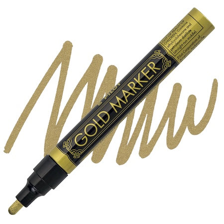 Pilot Metallic Permanent Marker, Extra-Fine, Gold