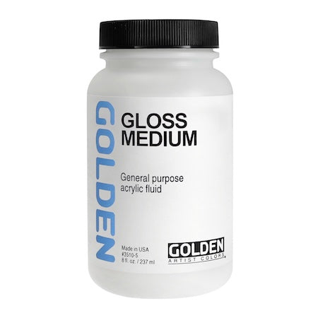 Golden Gloss Medium, Polymer Medium 8 oz.