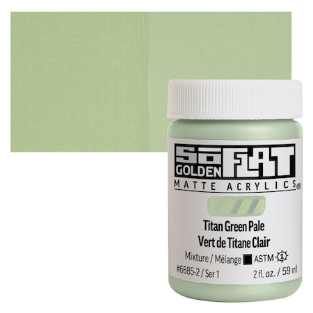 Golden SoFlat Matte Acrylic, 2 oz., Titan Green Pale