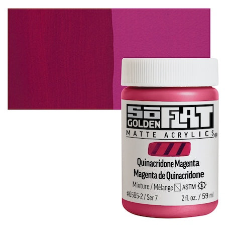 Golden SoFlat Matte Acrylic, 4 oz., Quinacridone Magenta