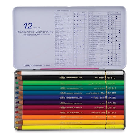 Holbein Colored Pencil - Set of 12 and 24 and 36 Colors