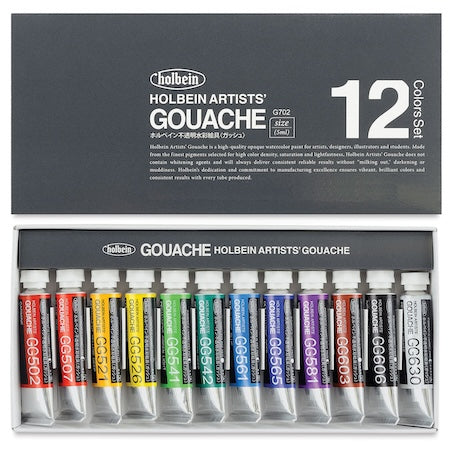 Designers Gouache Artist Set Of 12Pc 5Ml Tubes