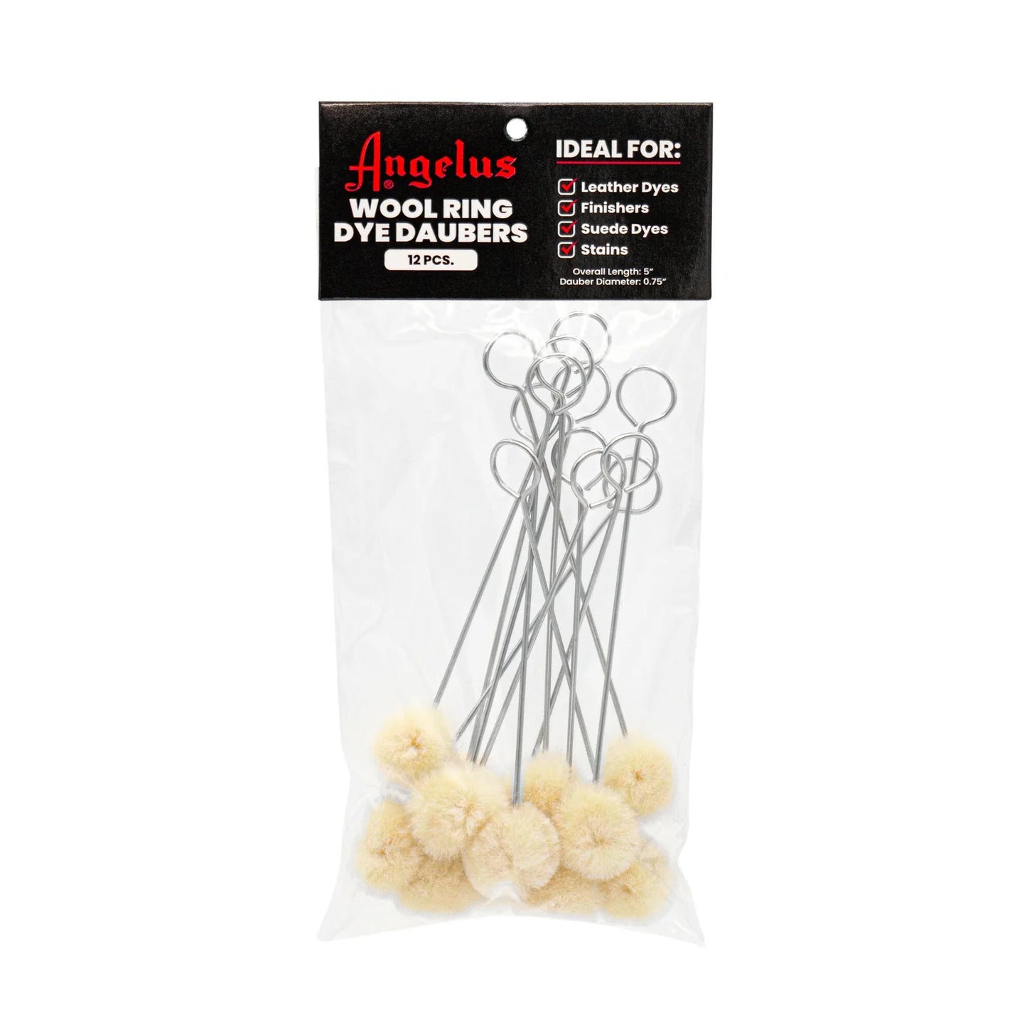Angelus Wool Ring Dye Daubers, 12/Pkg.