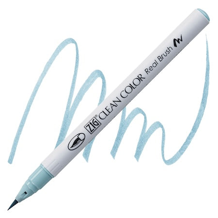 Kuretake Zig Clean Color Real Brush Marker, Aquamarine Blue