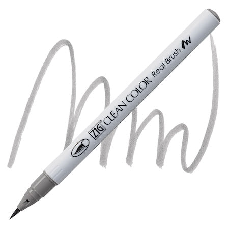 Kuretake Zig Clean Color Real Brush Marker, Cool Gray 3