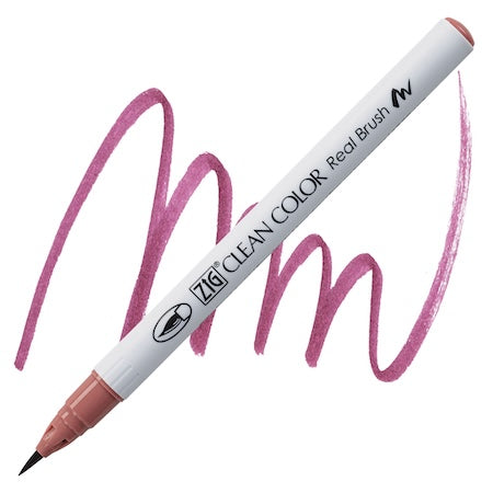 Kuretake Zig Clean Color Real Brush Marker, Dark Blossom Pink