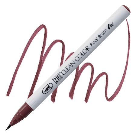 Kuretake Zig Clean Color Real Brush Marker, Dark Peony