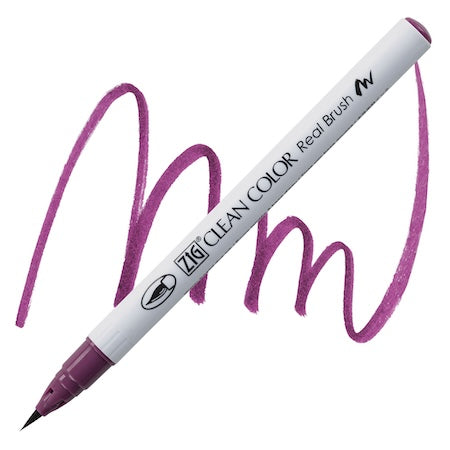 Kuretake Zig Clean Color Real Brush Marker, Light Red Grape