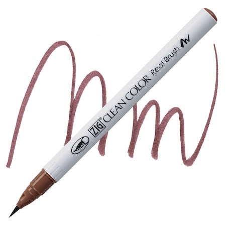 Kuretake Zig Clean Color Real Brush Marker, Mocha Brown