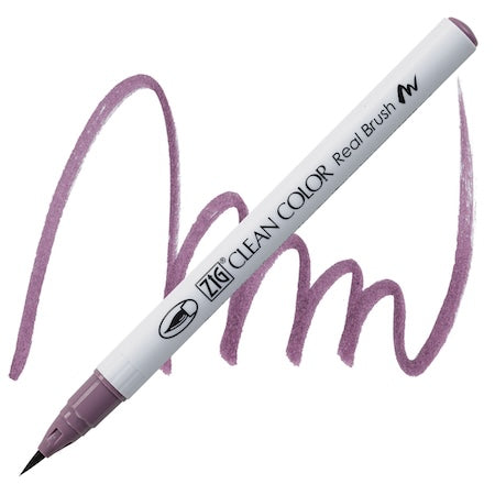 Kuretake Zig Clean Color Real Brush Marker, Plum Gray