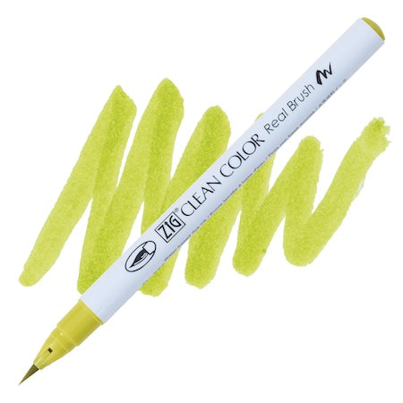 Kuretake Zig Clean Color Real Brush Marker, Smoky Yellow