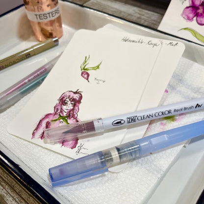 Kuretake Zig Clean Color Real Brush Marker, Almond Green