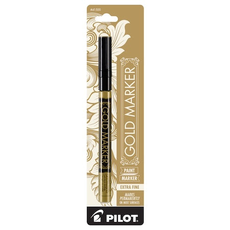 Pilot Metallic Permanent Marker, Extra-Fine, Gold