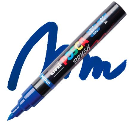 posca pc 5br paint marker brush tip blue