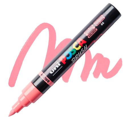 posca pc 5br paint marker brush tip coral pink
