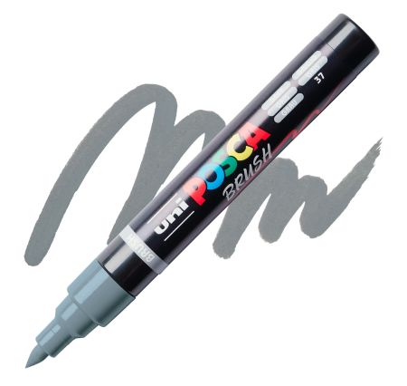 posca pc 5br paint marker brush tip grey