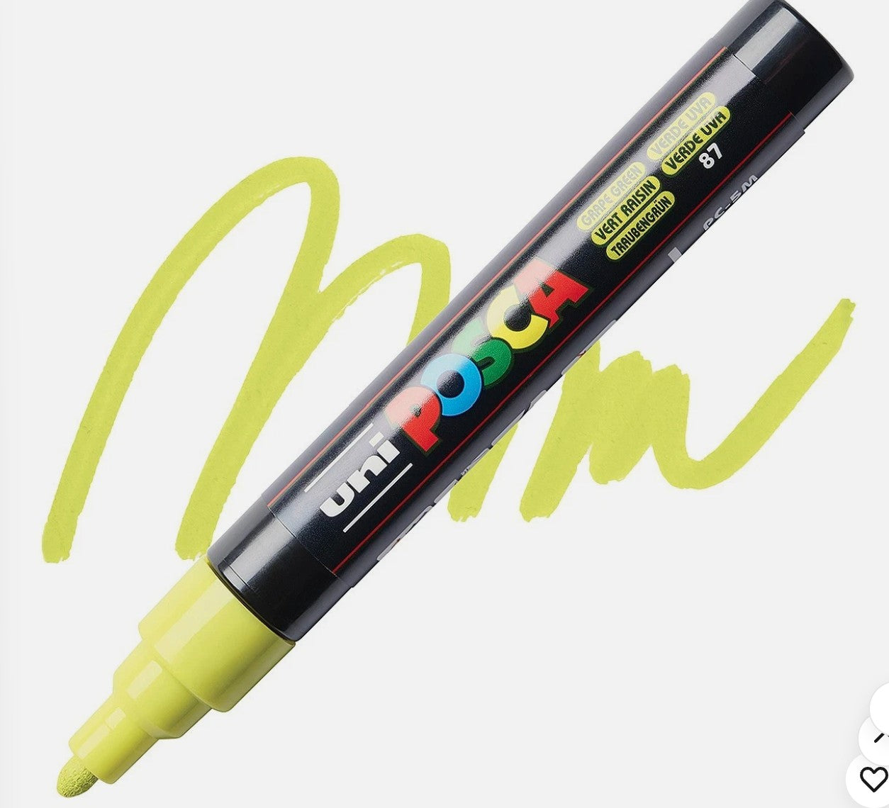 posca pc 5m marker medium bullet tip grape green
