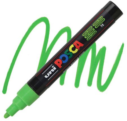 posca pc 5m marker medium bullet tip apple green