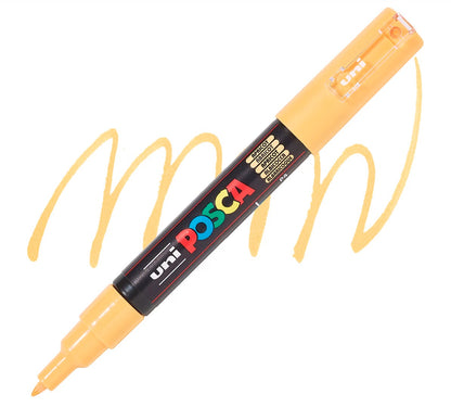 posca pc 1m marker extra fine tapered bullet tip apricot