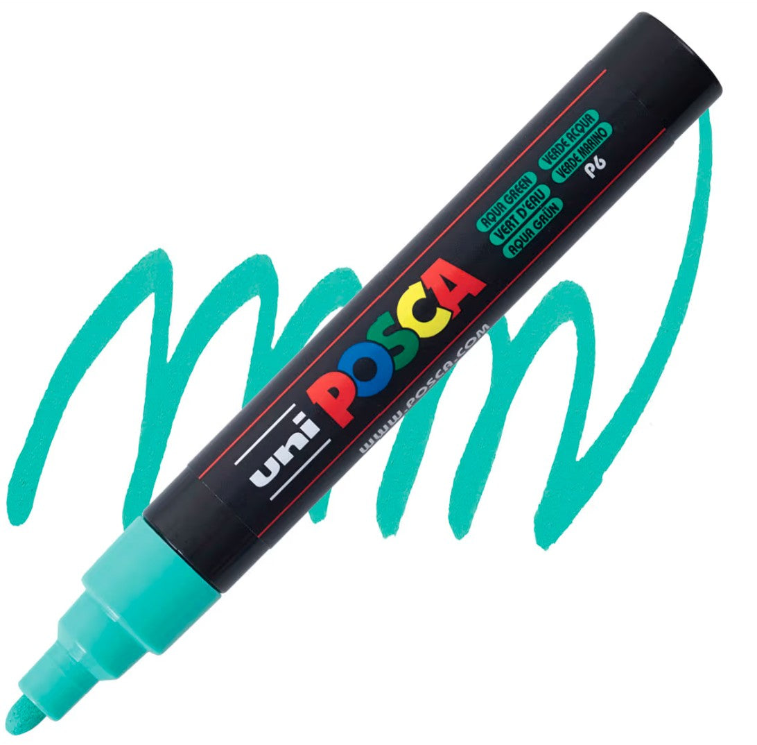posca pc 5m marker medium bullet tip aqua green
