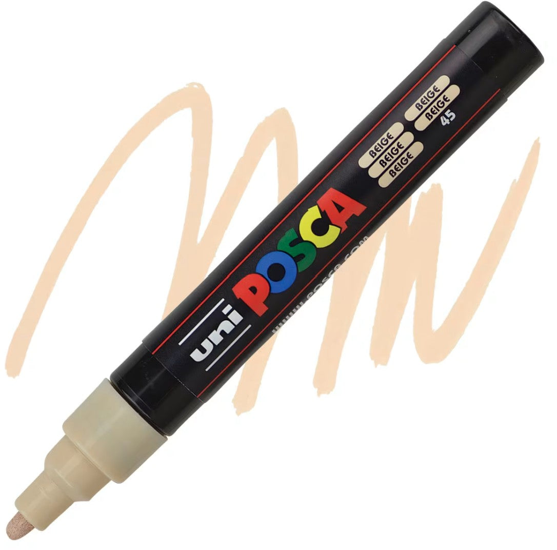 posca pc 5m marker medium bullet tip beige
