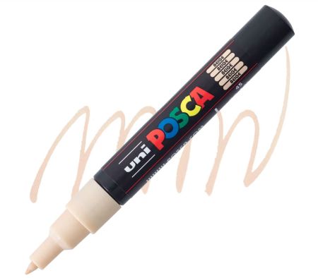 posca pc 1m marker extra fine tapered bullet tip beige