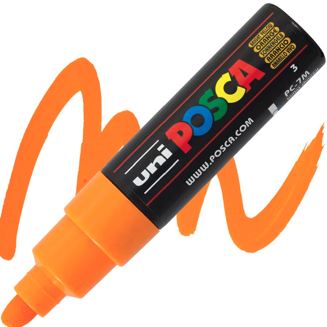 posca pc 7m marker bright yellow