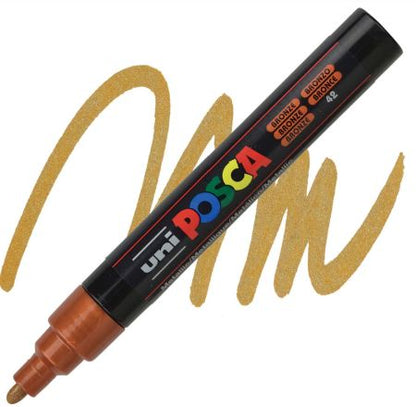 posca pc 5m marker medium bullet tip bronze