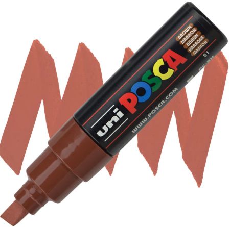 posca pc 8k marker brown