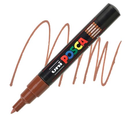 posca pc 1m marker extra fine tapered bullet tip brown