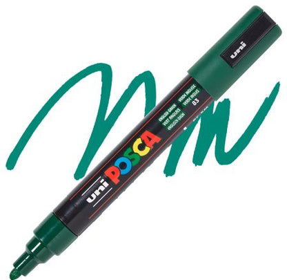 posca pc 5m marker medium bullet tip english green