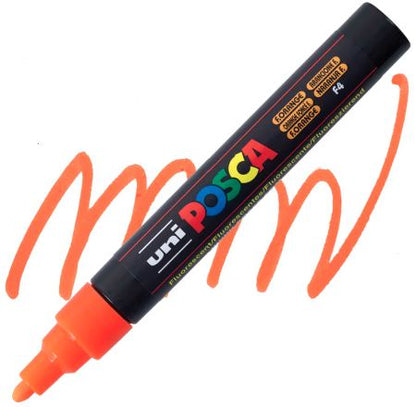 posca pc 5m marker medium bullet tip fluorescent orange