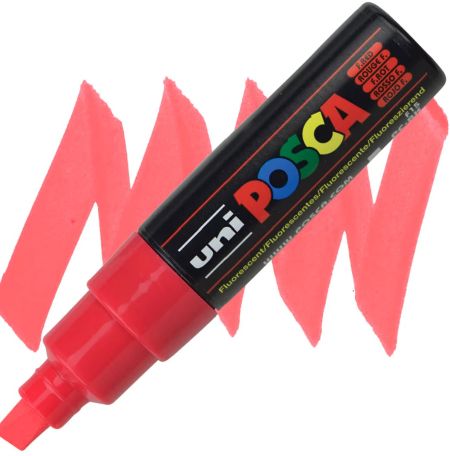 posca pc 8k marker fluorescent red