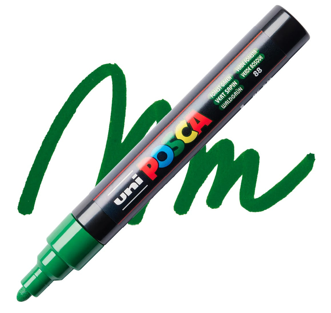 posca pc 5m marker medium bullet tip forest green