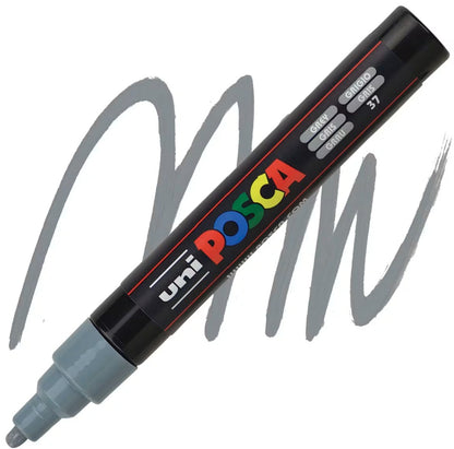 posca pc 5m marker medium bullet tip grey