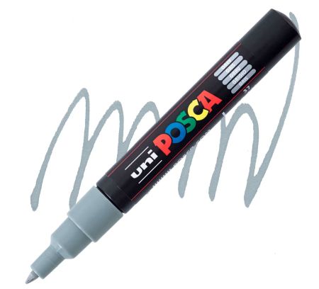 posca pc 1m marker extra fine tapered bullet tip grey