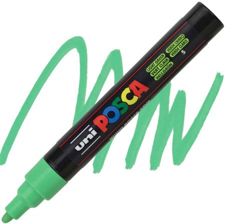 posca pc 5m marker medium bullet tip light green