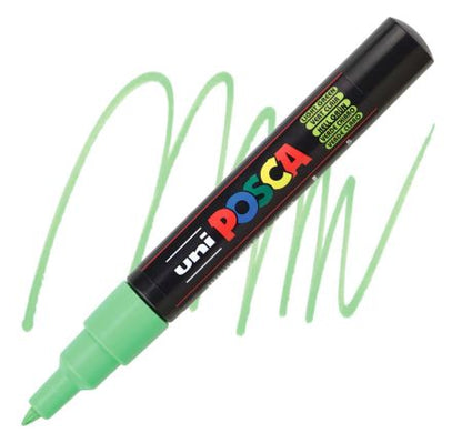 posca pc 1m marker extra fine tapered bullet tip light green