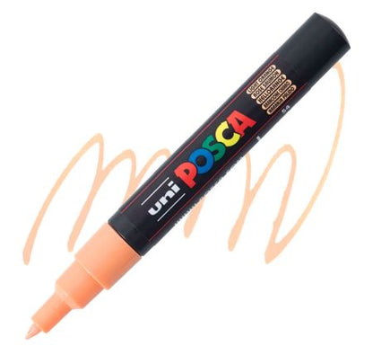 posca pc 1m marker extra fine tapered bullet tip light orange