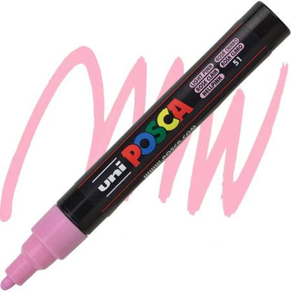 posca pc 5m marker medium bullet tip light pink