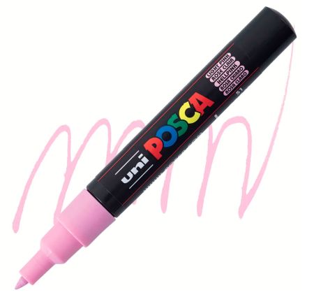 posca pc 1m marker extra fine tapered bullet tip light pink