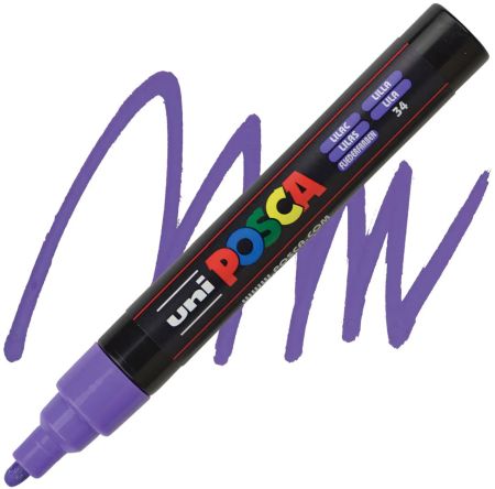 posca pc 5m marker medium bullet tip lilac