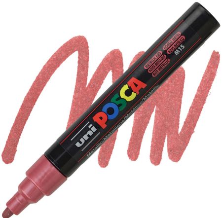 posca pc 5m marker medium bullet tip metallic red