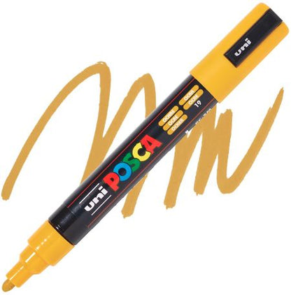 posca pc 5m marker medium bullet tip ochre