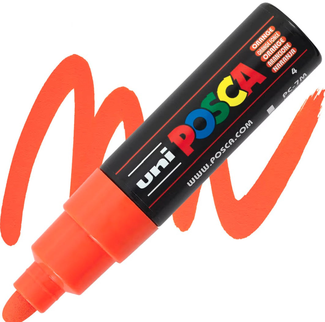 posca pc-7m marker bullet tip orange