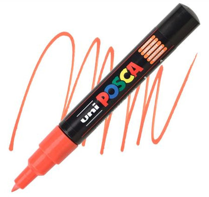 posca pc 1m marker extra fine tapered bullet tip orange